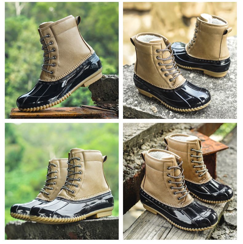Cizme de zăpadă de iarnă nou concepute, pantofi de vânătoare de rațe pentru femei, din bumbac plușat și la modă, rezistenți la frig și_voghion.com