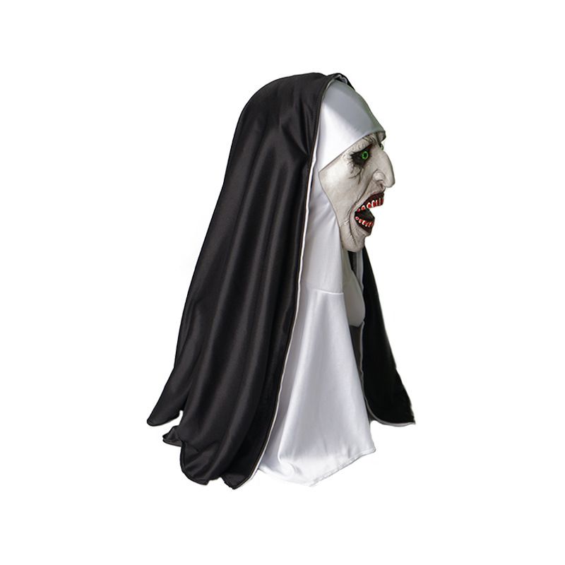 Halloween The Conjuring 2 Nun Mask Halloween Scary Makeup Mask Tricky Ghost Face Horror Scary Latex Headgear Nun_voghion.com