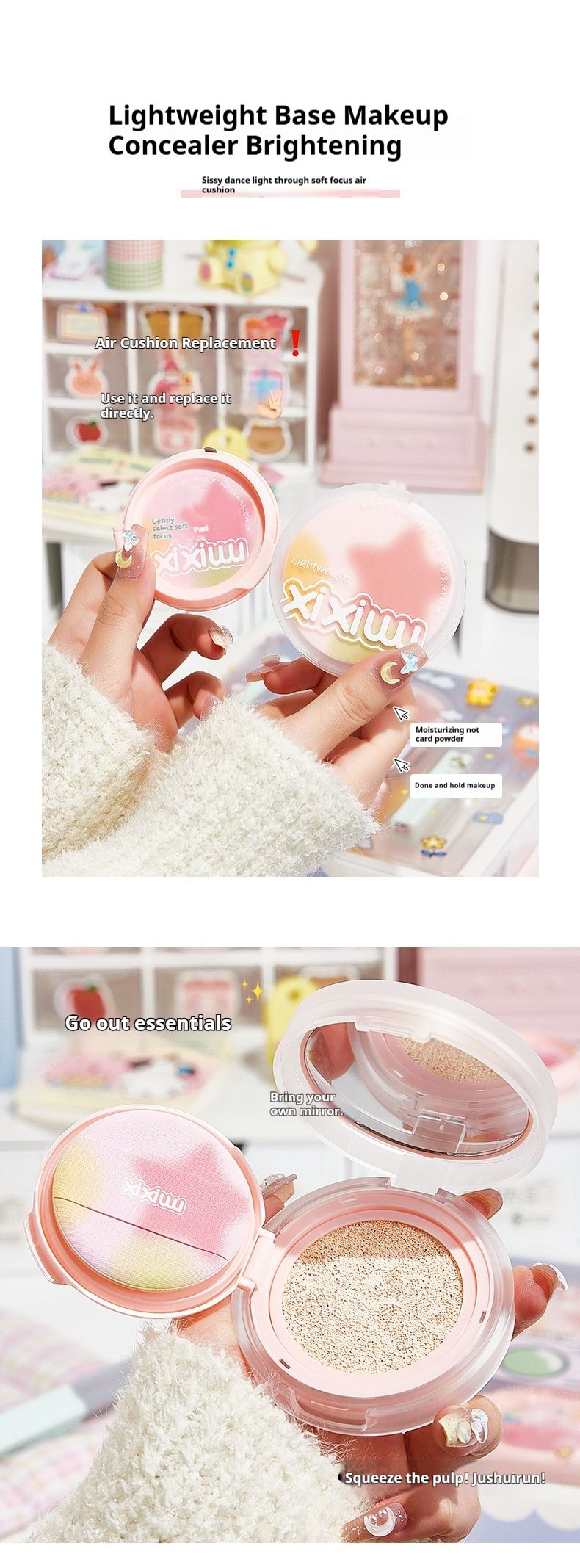 Make-up-Komplettset für Anfängerinnen, Beauty-Set für Studentenpartys, herzliche Geschenkbox_voghion.com