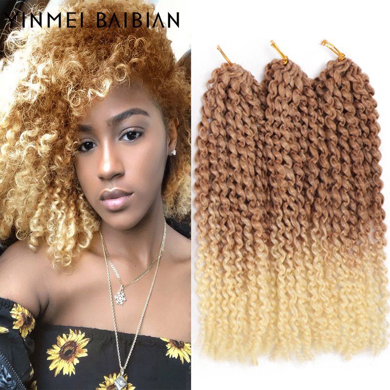12 Zoll Afro Kinky Curly Marley Crochet Bracelet Hoer Synthetesch Jerry Curl Flechthoerverlängerungen Kuerz Passioun Twist Fir Zöpfe_voghion.com