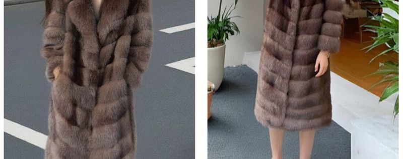 Luxury Vintage-Style Faux Mink Coat With Elegant Trench Design - Warm Winter Outerwear In Chestnut (Available In 3 Lengths: 65cm/95cm/110cm)_voghion.com