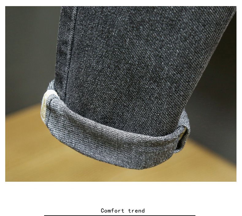 2023 herbst Neue Stickerei Mode Für Männer Slim Jeans Stretch Komfortable Klassische Stil Kleine Füße Denim Hose Männlichen_voghion.com
