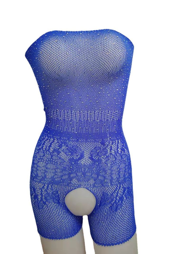 Ropa de malla de lencería erótica con purpurina y diamantes de imitación para mujer_voghion.com