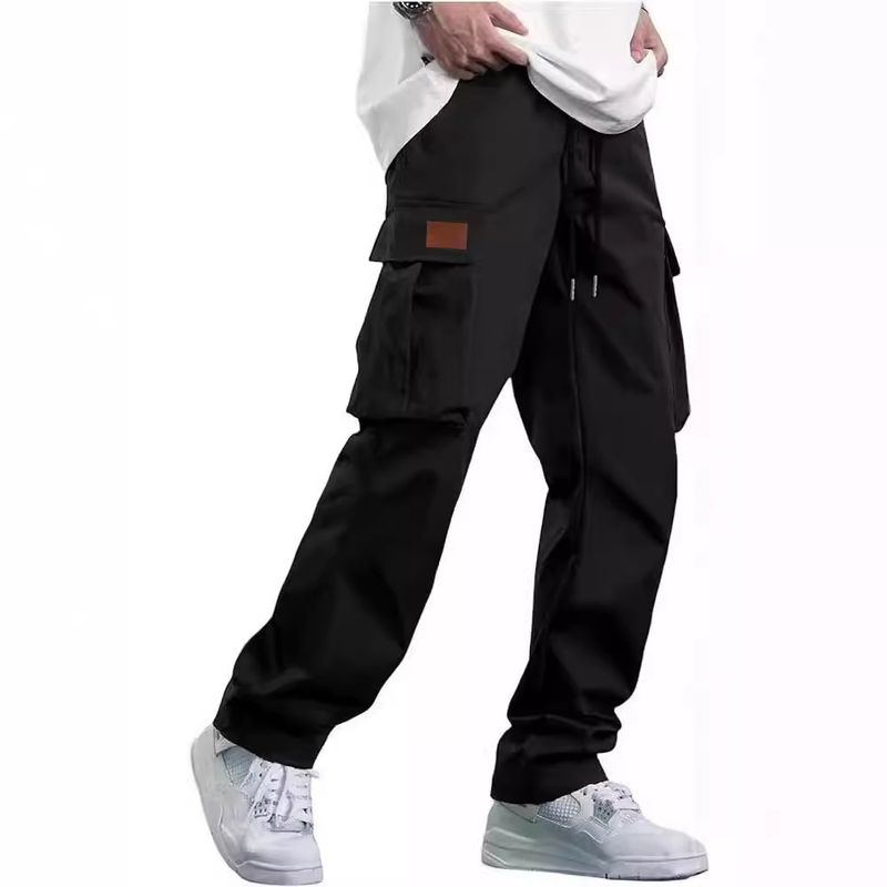 Summer New Men's Cargo Pants Drawstring Multi Pocket Casual Pants_voghion.com