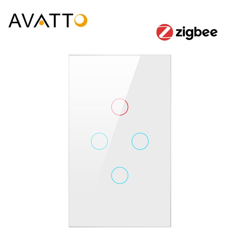 AVATTO Tuya Zigbee kapcsoló nem szükséges, intelligens nullavezeték US 1/2/3/4 Gang, Alexa és Google Home rendszerekkel kompatibilis_voghion.com