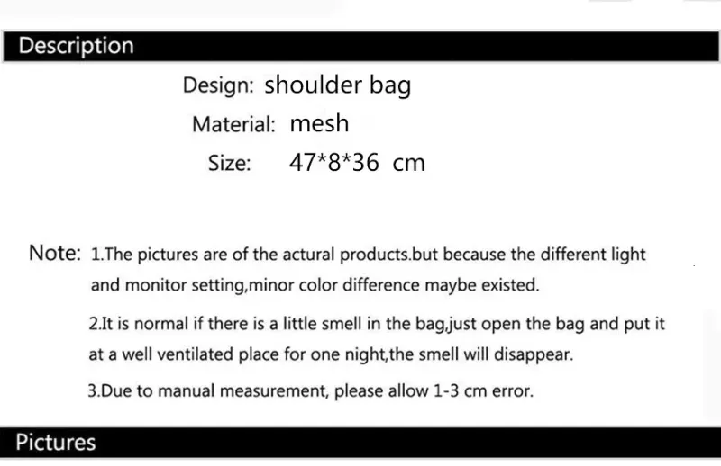 Borsa a tracolla da donna in rete trasparente, borsa da spiaggia alla moda e portatile 250321l_voghion.com