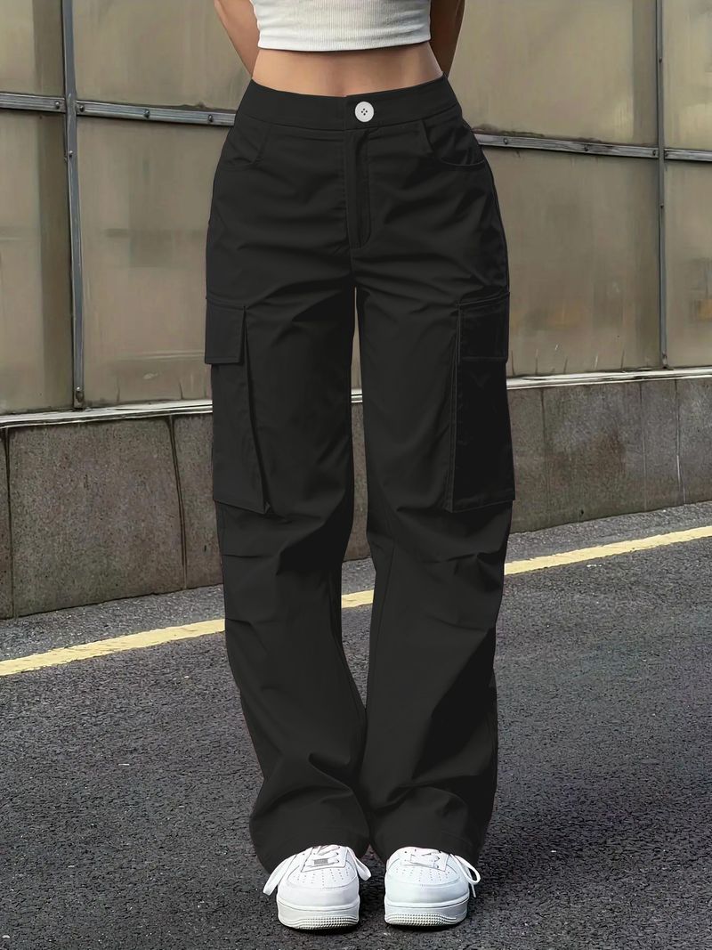 Women's Clothing Casual Overalls Trendy Wide Leg Pants Quick Drying Straight Pants_voghion.com