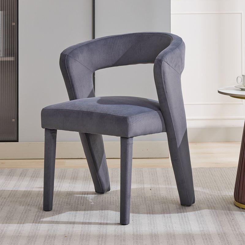 Neuheit Sessel, Loungesessel, Polsterstühle, Einzelsofa, Wannenstuhl, Einzelner Stuhl, 59x60x79 Cm, Samt, Tragfähigkeit 150 Kg, Grau_voghion.com