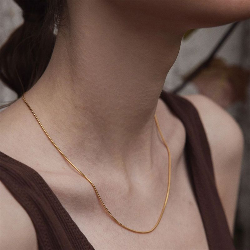 Moda donna 2025 Emanco, gioielli, catena intrecciata a serpente, collana in acciaio inossidabile, colletto minimo per uomo e donna, regalo di nozze_voghion.com