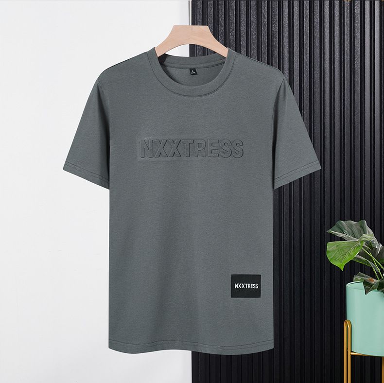 Δρυοκολάπτης Καλοκαιρινό μισό μανίκι Ανδρική στρογγυλή λαιμόκοψη χαλαρή και απλή, ευέλικτη, μοντέρνα μπλούζα με κοντό μανίκι, καθημερινή μπλούζα_voghion.com