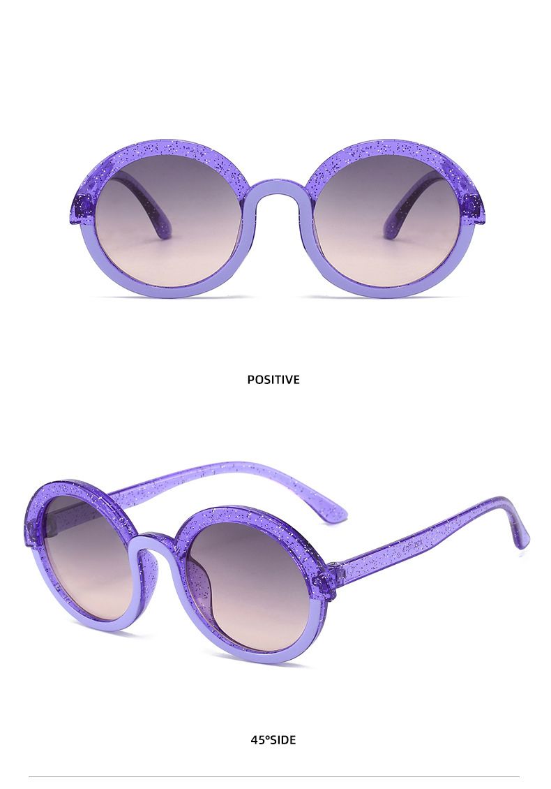 Occhiali da sole polarizzati per bambini alla moda, per ragazzi e ragazze, montatura in morbido TPEE, design a occhio di gatto, protezione solare UV400, occhiali rotondi_voghion.com