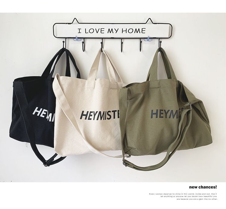 Borsa a tracolla in tela neutra, borsa da strada, grande capacità, borsa da studente, casual, artistica, alla moda, borsa in tela, ins_voghion.com