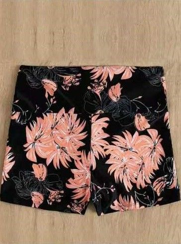 Swim Printed Damen Boxer Konservative High Waist Kordelzug Strand Single Shorts_voghion.com