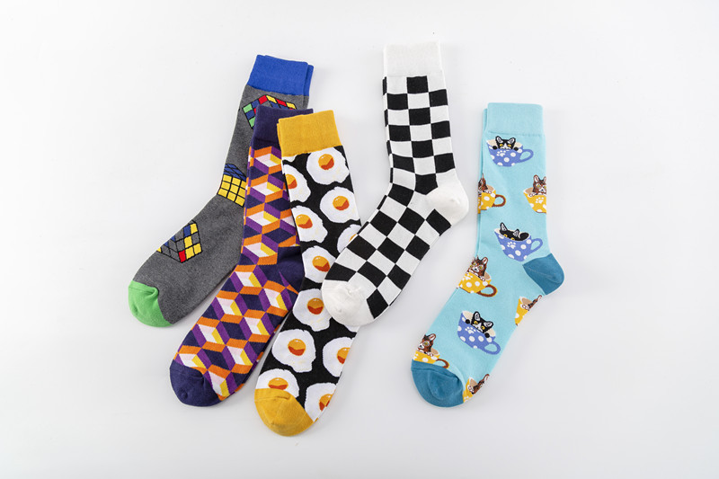 Men's socks Colorful socks poached egg socks casual cotton socks_voghion.com