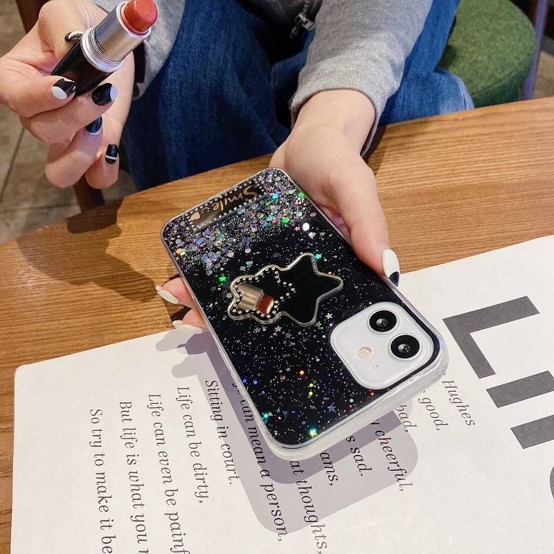 Bling Glitter Stars Cassa Del Telefono Per Samsung Galaxy M52 M51 M01 M02 M11 M12 M21 M31 M31S M30S M10 M20 M30 Molle Del Silicone Ba_voghion.com