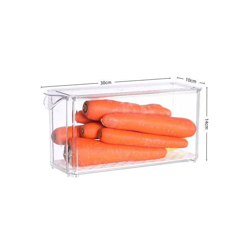 Multi Purpose Long Refrigerator PET Fresh Fruit And Vegetable Storage Box Home Kitchen Refrigerated Fresh Keeping Box Plastic Box_voghion.com
