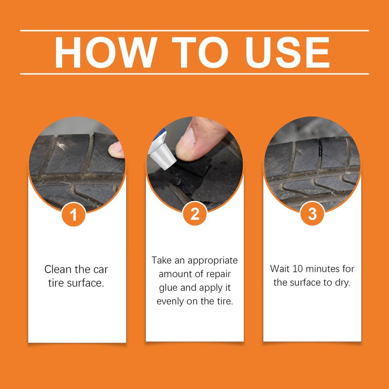 Homonth Car Tire Repair Adhesive Repair Car Tire Side Cracks And Scratches Daily Maintenance Repair Adhesive_voghion.com