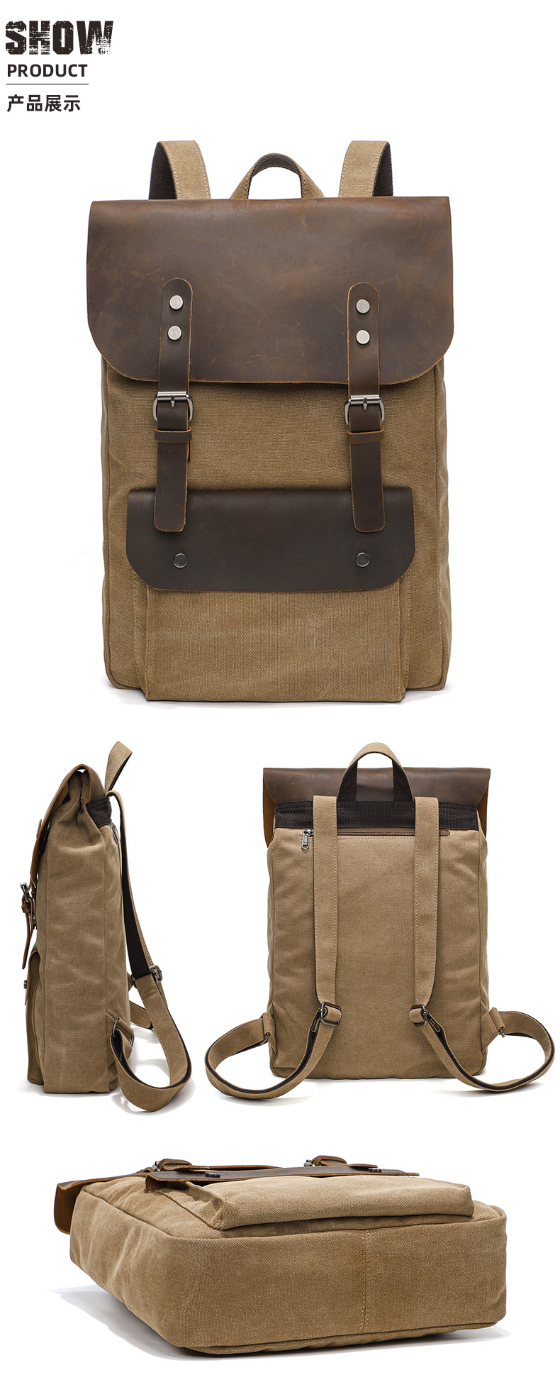 Ny vintage ryggsäck vattentät stor kapacitet ryggsäck utomhus SLR ryggsäck ryggsäck_voghion.com