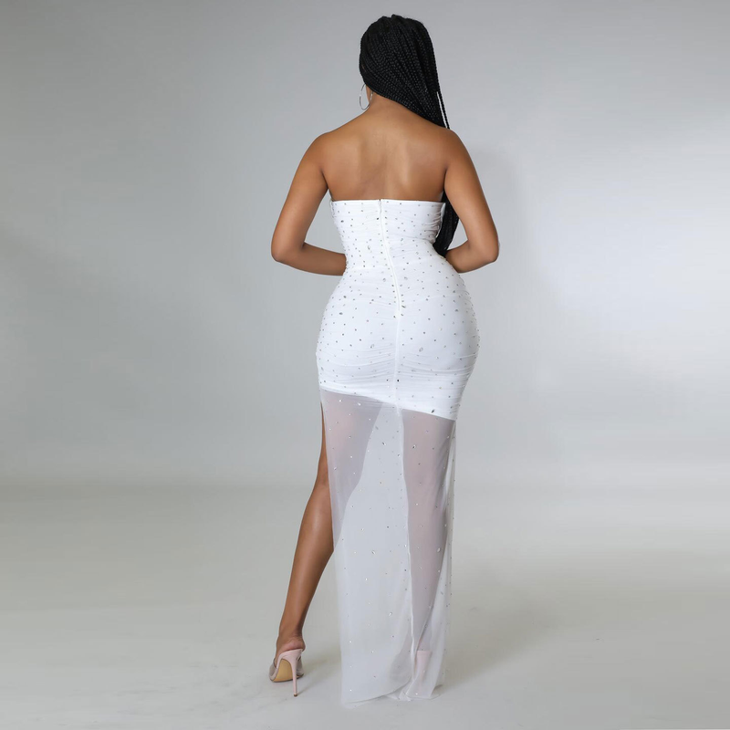 Women's fashion sexy slim drill dress_voghion.com