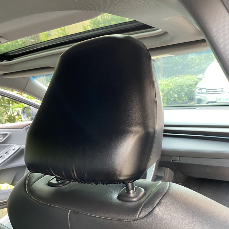 Universal PU Leather Car Cover Elastic Waterproof Dustproof Seat Protectors For SUV Truck Front Rear Headrest Accessory_voghion.com