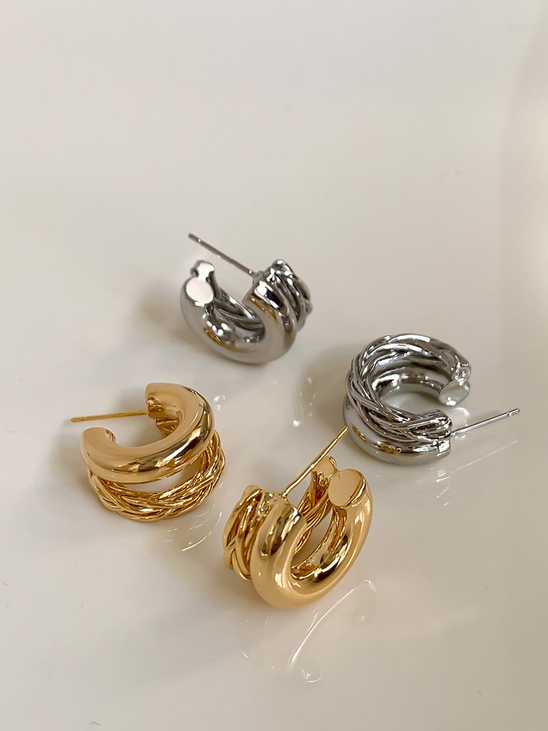 Orecchini a forma di C di alta qualità per donna, orecchini di design di nicchia, accessori per orecchie Yiwu_voghion.com