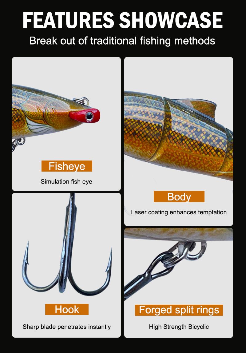 Nuova esca artificiale multisezione per pesci, esca dura, esca artificiale, accessori per la pesca_voghion.com