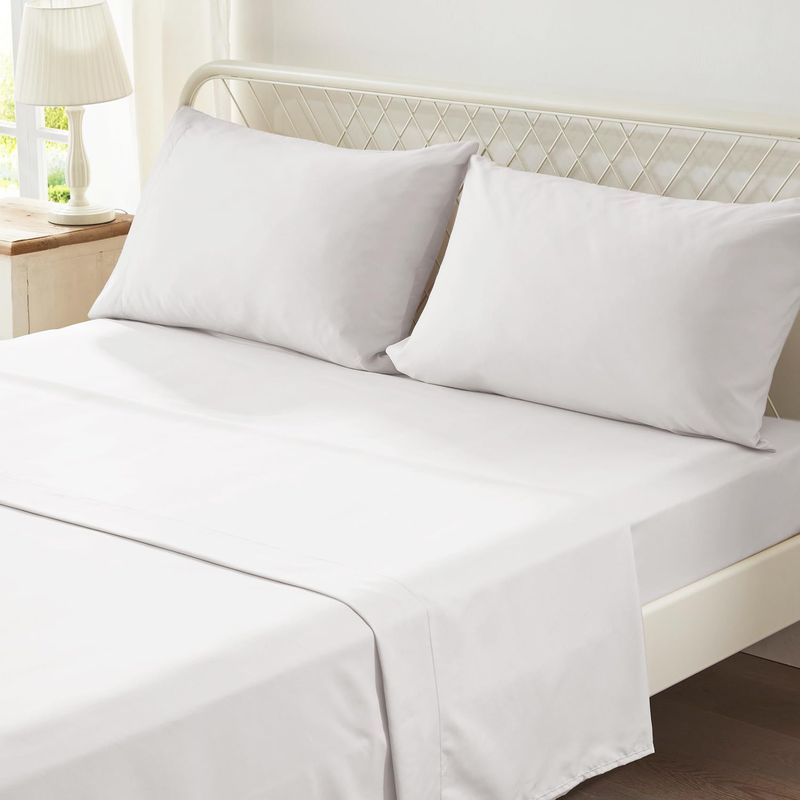 Bettdecken-Set, Steppdecken-Set, reines Weiß, gerüscht, Bohemian-Steppdecke, dreiteiliges Set_voghion.com