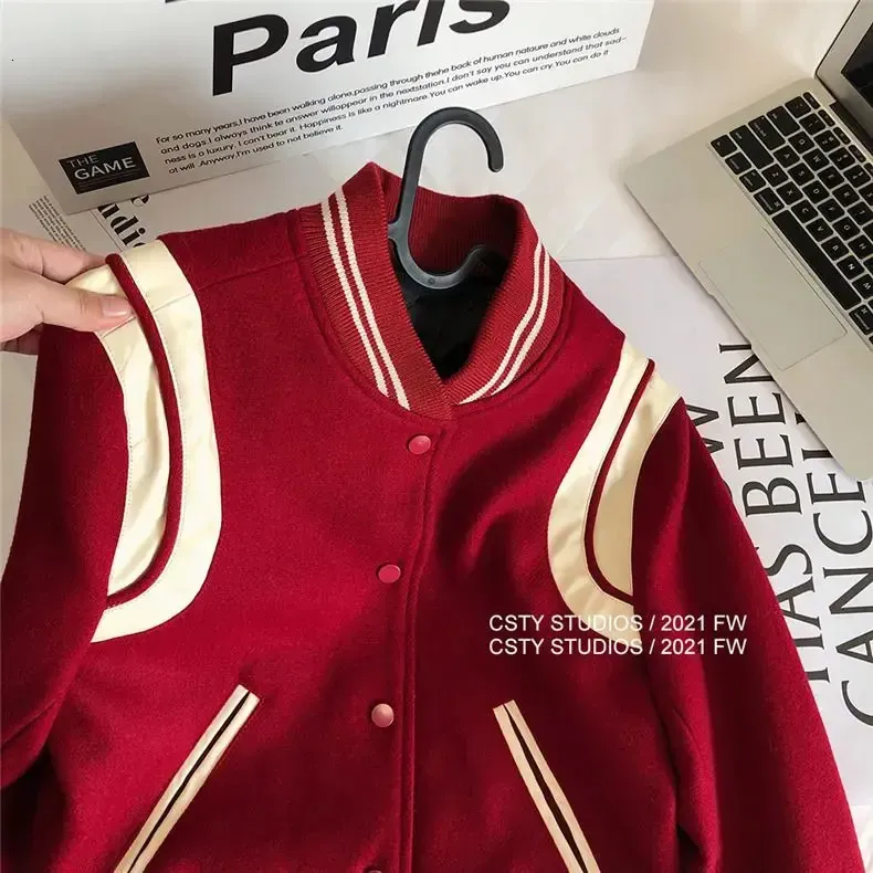 Y2k Womens Clothes Jacket: Oversized College Style Coat, Japanese Varsity Jacket, Lightweight Spring/Autumn Outerwear_voghion.com