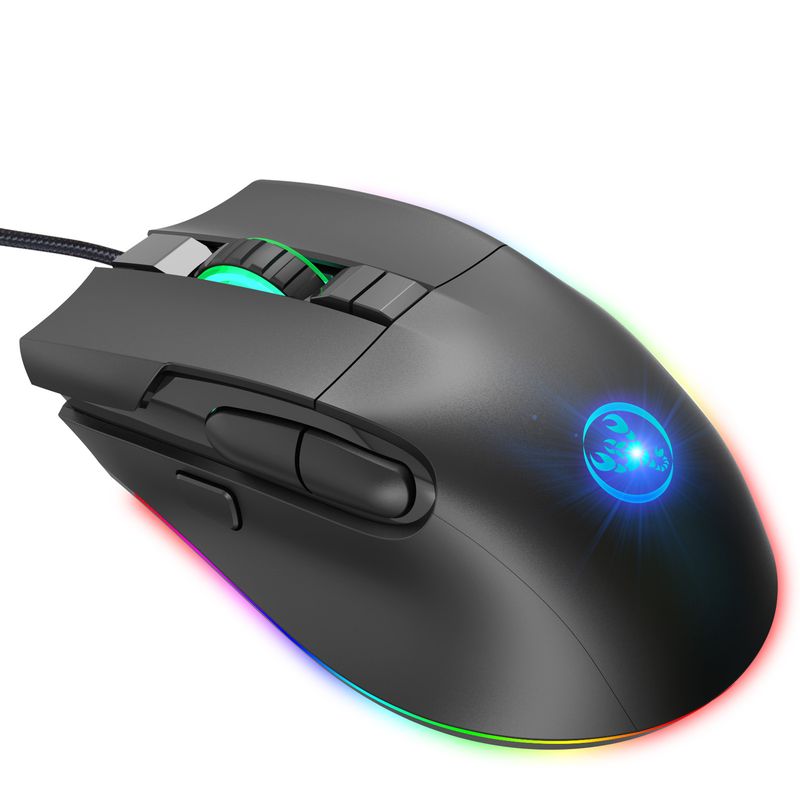 Mouse da gioco 7D retroilluminato RGB con 96 tasti, set di film sottili, macro programmabile, 7200 dpi, periferica per eSport_voghion.com