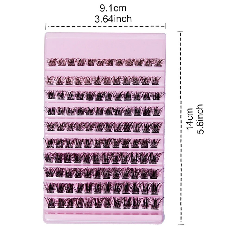 120pcs Cluster Lashes 8-16mm Wispy Individual Lashes Natural Look Lashes D Curl Fluffy Cluster Lashes DIY Eyelash Extension_voghion.com