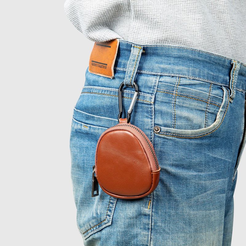 Portamonete in pelle con cerniera in pelle bovina Hot L Head Layer_voghion.com