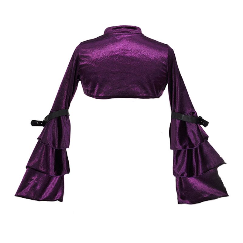 Abbigliamento da donna Cappotto corto e sottile Gilet a mantella piccolo a maniche lunghe da donna Top casual in velluto piccolo per la primavera e l'autunno_voghion.com