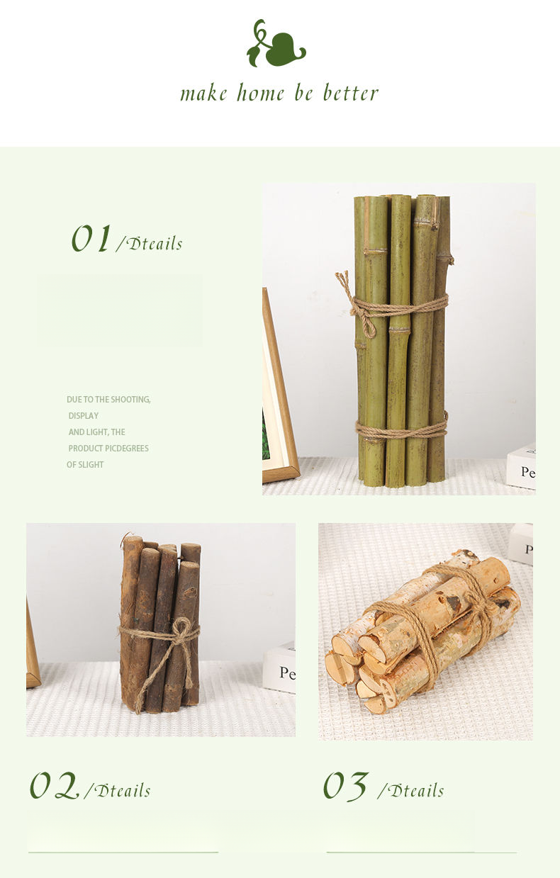 Branches de bûches naturelles faites à la main, matériel créatif pour la maternelle, ensemble complet de piquets, bâtons en bois irréguliers, ornements_voghion.com