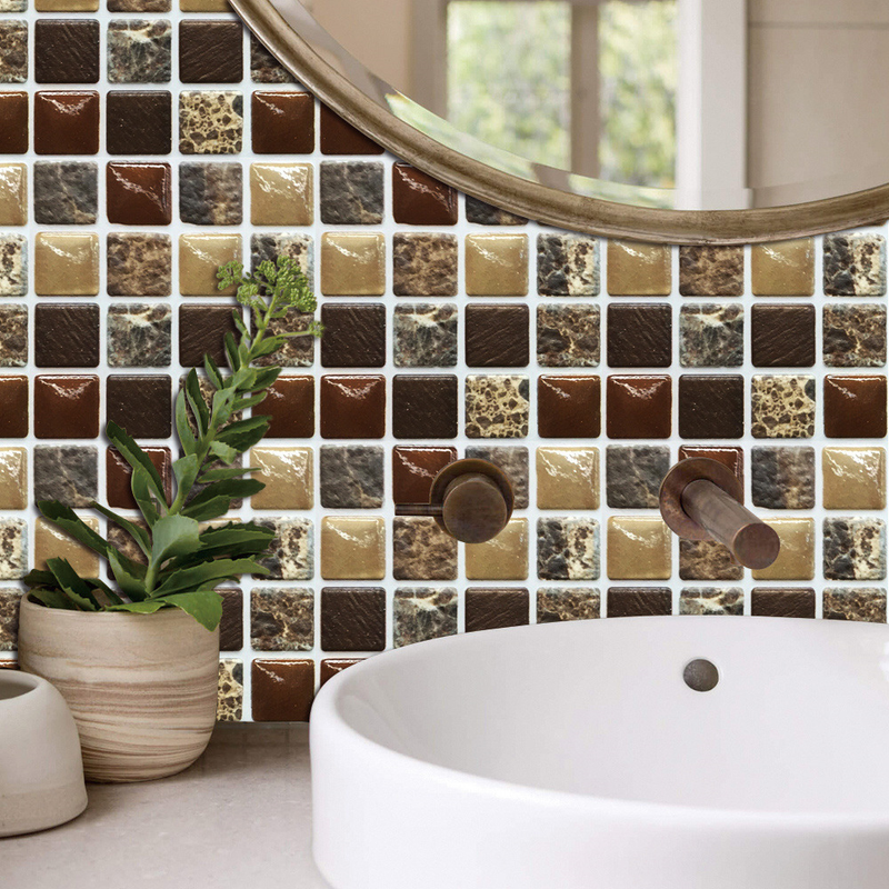 MSC0753D Mosaic Crystal Tile Sticking Glass TileDIY Waterproof Self adhesive Wall Sticking Floor Sticking_voghion.com