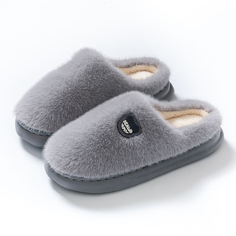New Sticker Cat Cotton Women, Autumn And Winter Indoor Home Non-Slip Household Couple Outdoor Knitted Slippers For Men_voghion.com