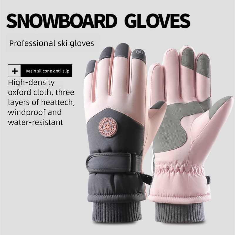 Zhaodengsheng Winter Ski For Men And Women, Water-Repellent, Windproof, Warm, Thickened, Non-Slip, Touchscreen, Cycling,_voghion.com