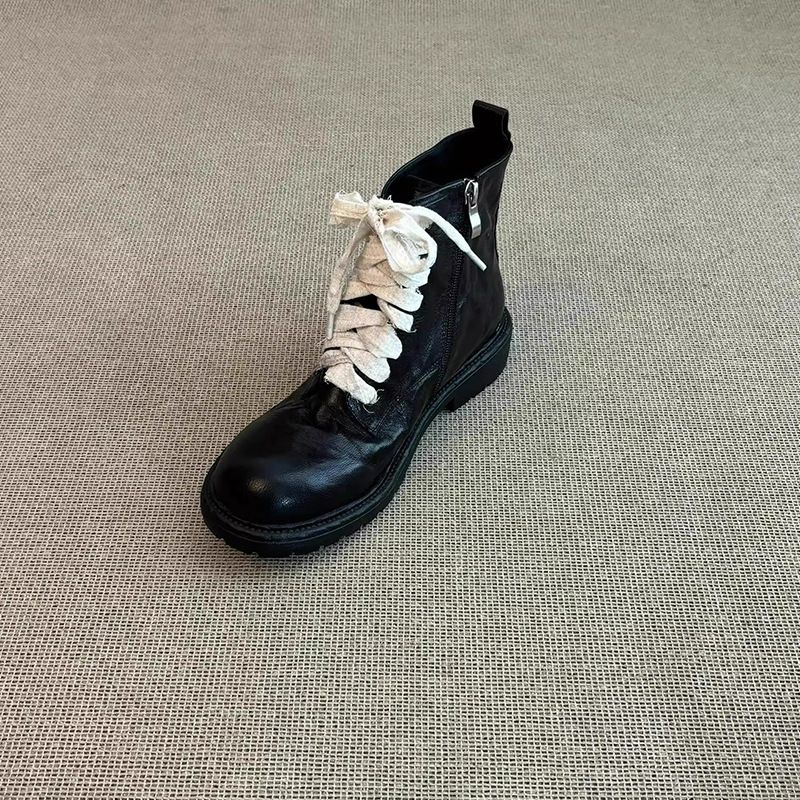 Bottes de moto à fermeture éclair tendance, décontractées, polyvalentes, confortables, légères et personnalisées_voghion.com