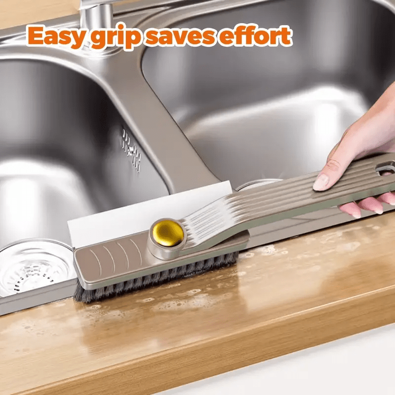3-in-1 Tile Cleaning Brush | 360° Rotating Hard Bristle Scrubber For Bathroom Kitchen Floors Walls No Power Required_voghion.com