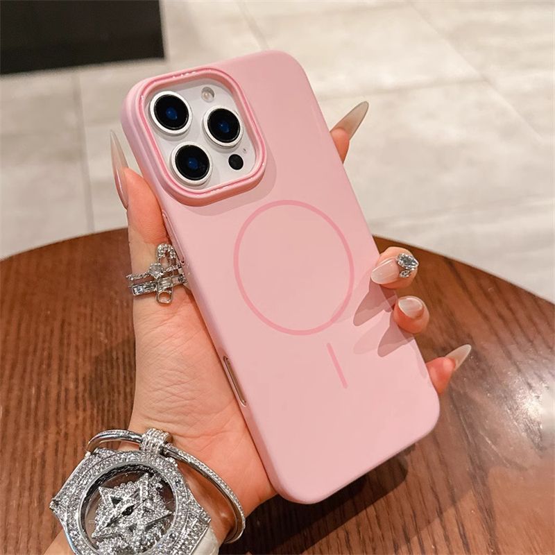 Custodia magnetica in silicone liquido per telefono 13, 11, 12 Pro Max, antiurto, per iPhone 16, 15, 14 Plus, copertina morbida_voghion.com