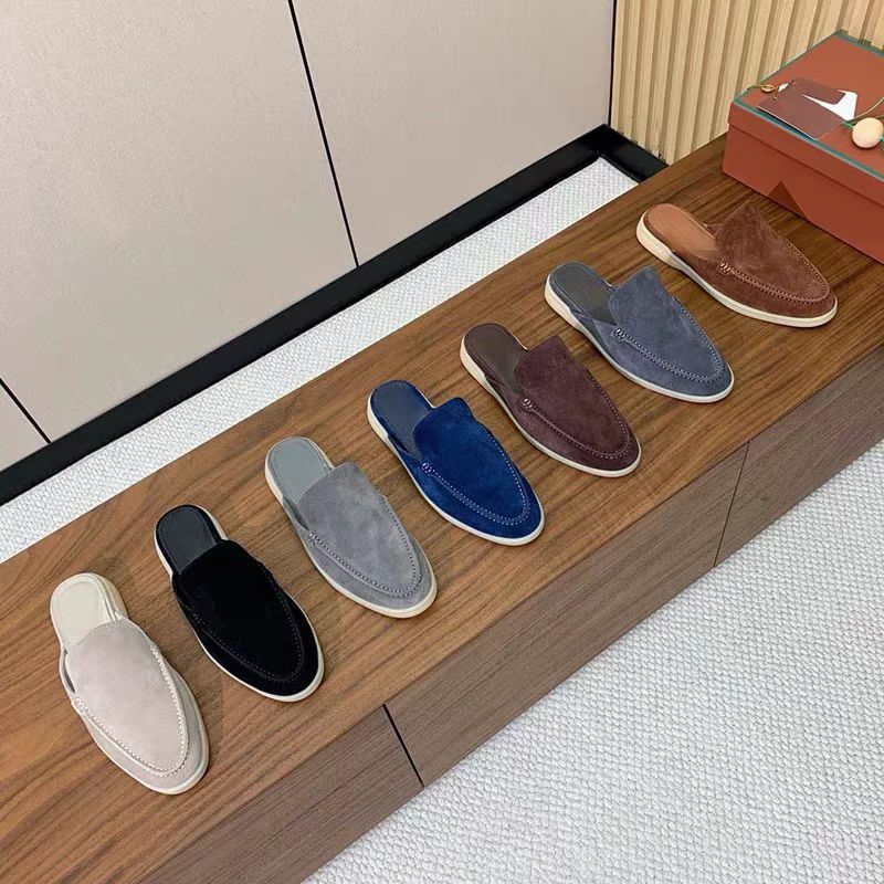 Summer Slow Walking New Closed-Toe Flat Half Slippers Men's Slip-On Shoes Large Size_voghion.com