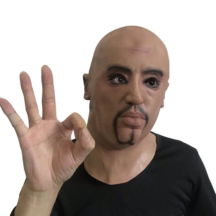 Bald Youth Funny Latex Full Head Mask_voghion.com