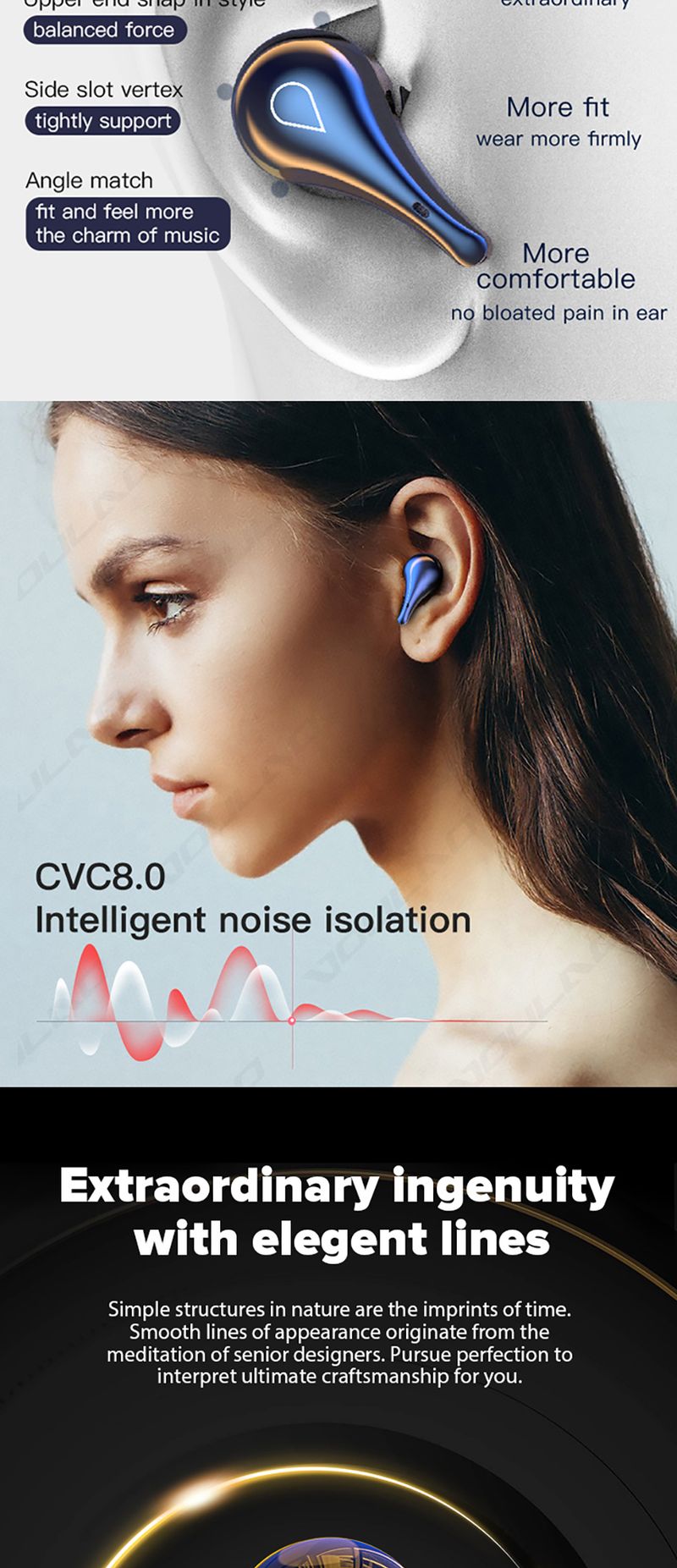 3500mAh charging box 9D stereo sports waterproof Bluetooth wireless headset_voghion.com