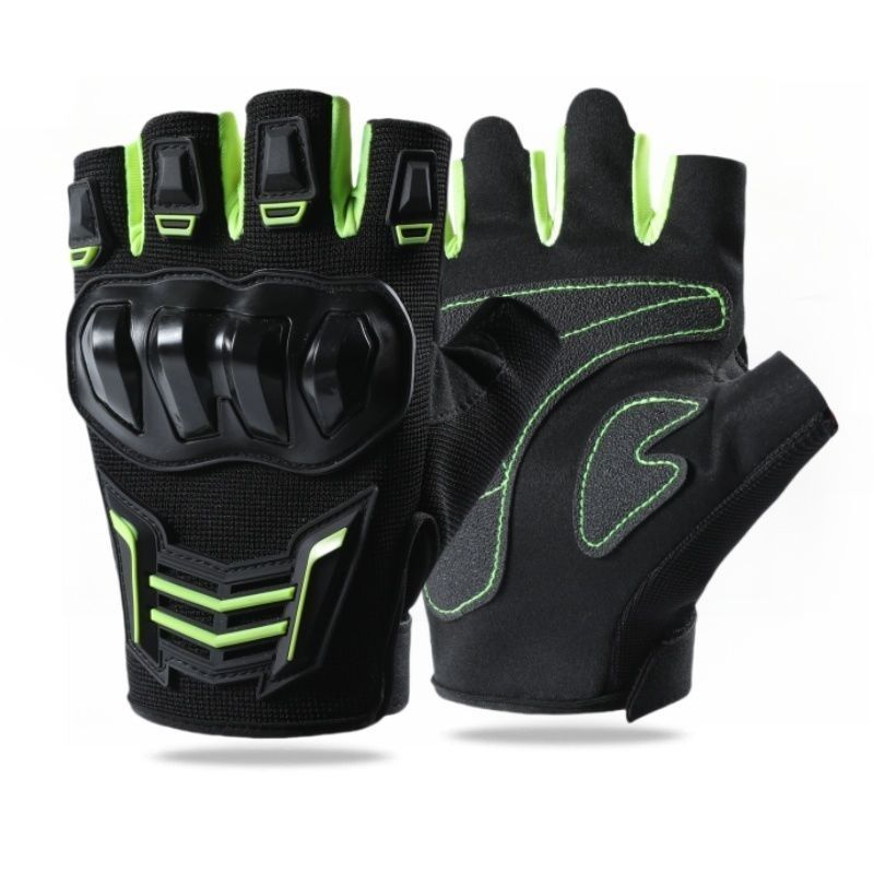 Guantes tácticos de medio dedo para montar a caballo, transpirables, resistentes al desgaste, antideslizantes, para hombre, de verano_voghion.com