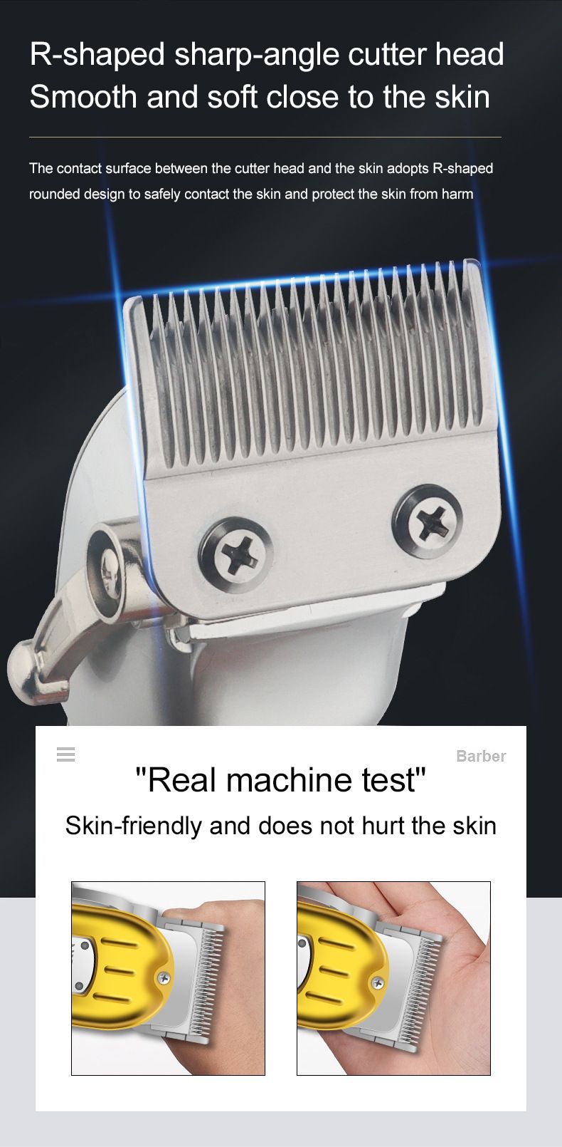 Professional Hair Clipper With Stainless Steel Blades, LCD Display & Rechargeable Battery For Salon & Home Use_voghion.com