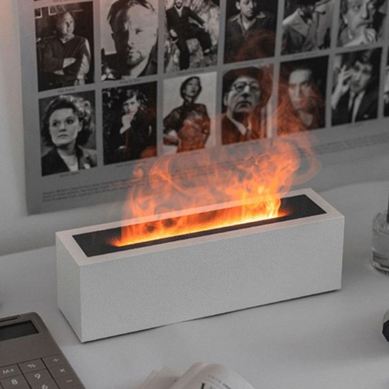 Flammen-Aroma-Diffusor, Luftbefeuchter, Ultraschall-Kühlnebel-Hersteller, Diffusor für ätherische Öle, 7-Farben-Luftbefeuchter für Wohnzimmer und Schlafzimmer_voghion.com