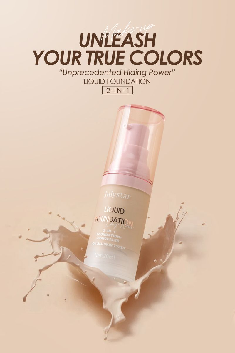 Face Foundation Liquid Foundation Conceals Concealers For A Long Time Without Makeup Removal, Moisturizing And Hydrating Vacuum Foundation, Popular_voghion.com