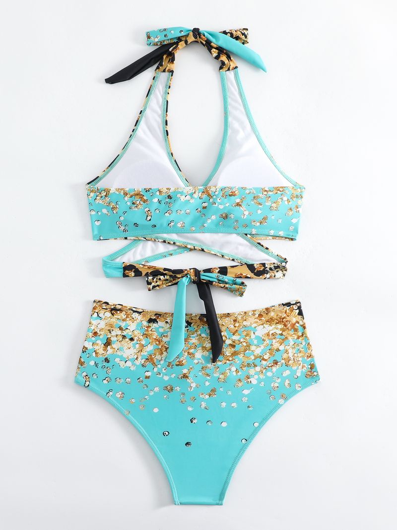 Dames sexy split cross bikini badpak bikini badpak dames _voghion.com