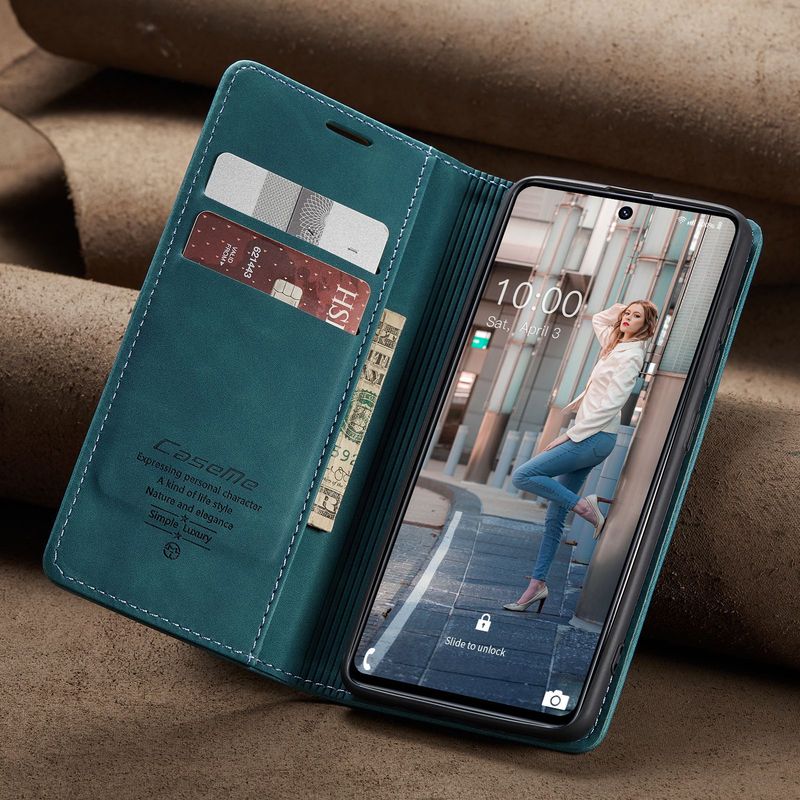 TechGlobe Compatible With Samsung M51 M31 Shockproof Phone Cover M21 Retro Flip Card Slot Protective Case M20_voghion.com