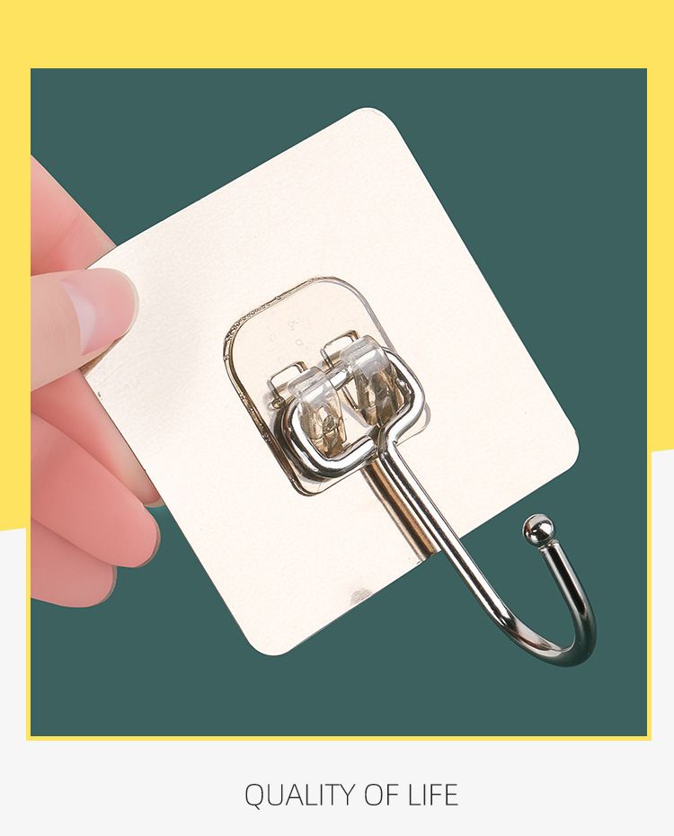 Mājas dārzs Liels āķis Spēcīgs Līmes Punch Bezmaksas Virtuve Vannas istaba Caurspīdīgs Līmējams Āķis Spēcīga Slodzes Nestoša Neizsekojama siena_voghion.com