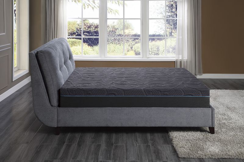 11-inch Queen Size Bed Mattress Gel-Infused Memory Foam Hybrid Mattress, Dark Gray, Mattress In A Box_voghion.com